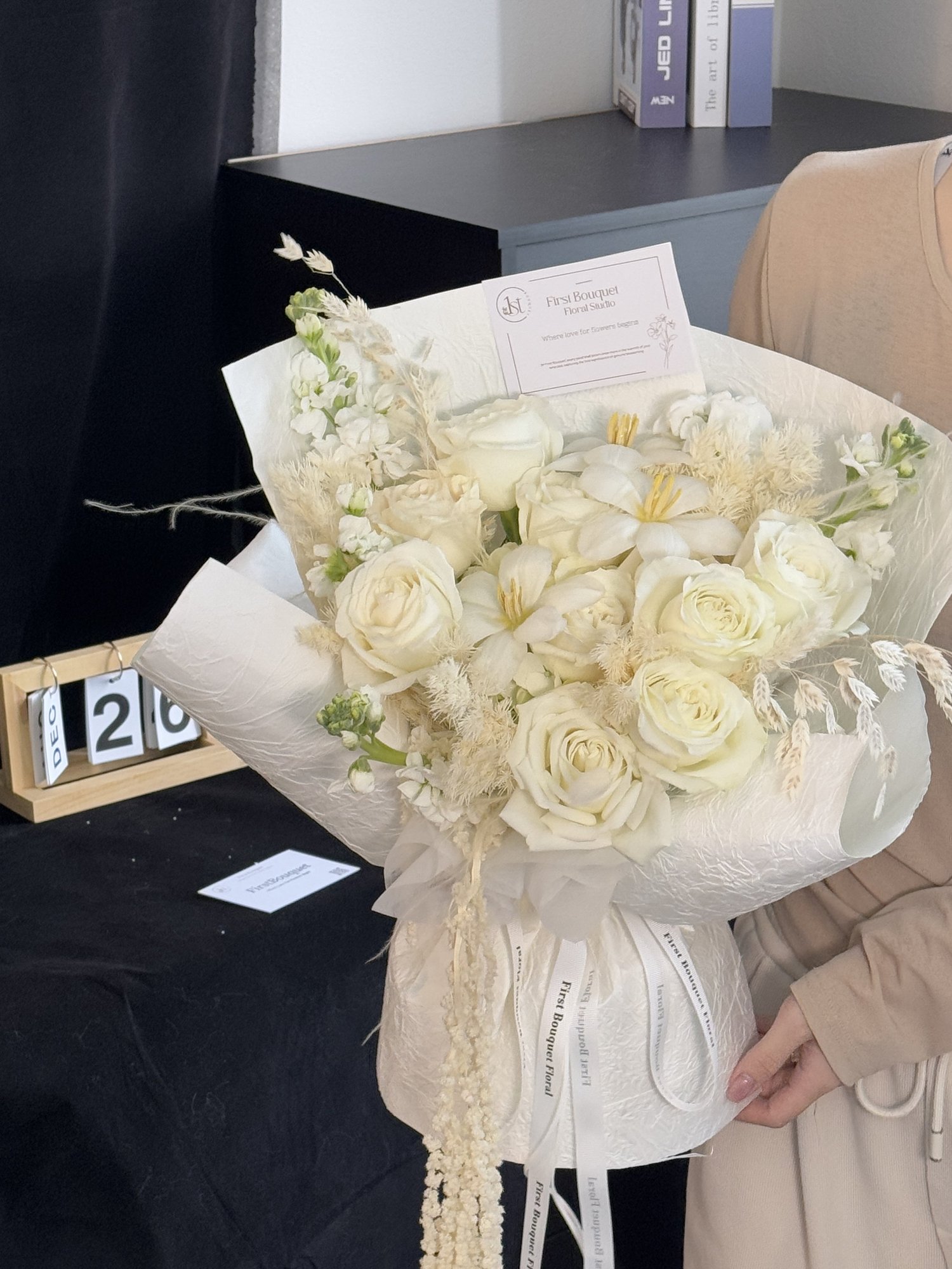 Pure White Bouquet｜纯白花束 — First Bouquet Floral